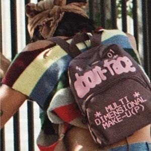 Dickies Brown Backpack with Pink Accents